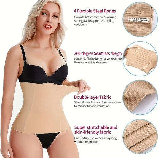 Contouring Womens Shapewear - Seamless Postpartum Waist Cincher & Body Support Belt for Daily Wear